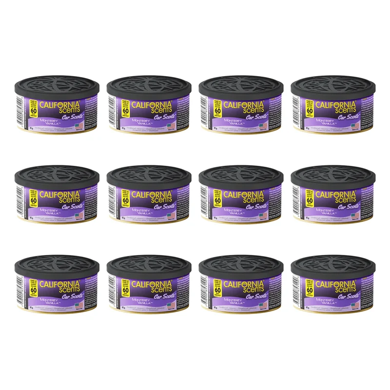 California Scents Monterey Vanilla - Vanilleduft - Duftdose 42 g - 12er-Pack