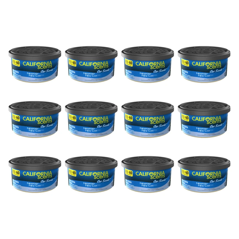 California Scents Newport New Car - Neuwagenduft - Duftdose 42 g - 12er-Pack