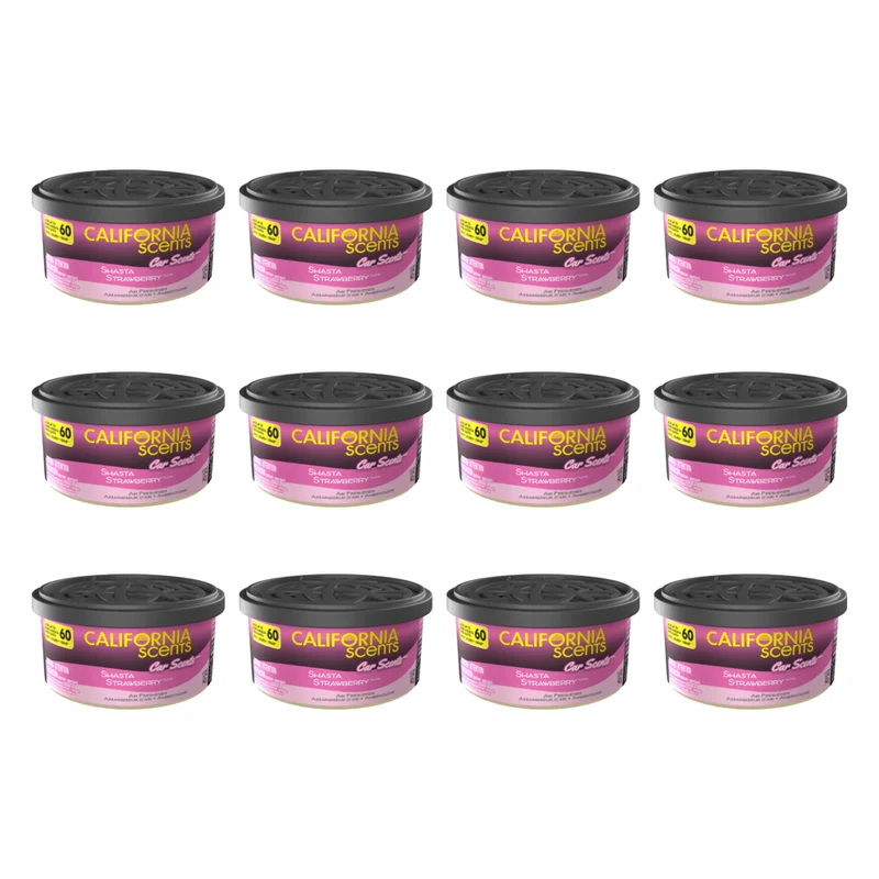 California Scents Shasta Strawberry - Erdbeerduft - Duftdose 42 g - 12er-Pack