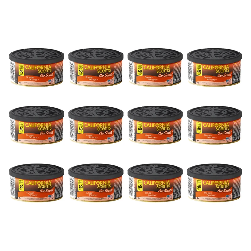 California Scents Sunset Woods - Holzduft - Duftdose 42 g - 12er-Pack